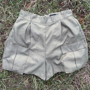 PrettyLittleThing green cargo shorts